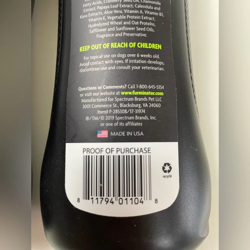 FURminator deSHEDDING Dog Ultra Premium Conditioner 16 OZ (X 2) Lot Of 2 Bottles